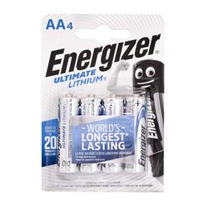 Energizer Ultimate Lithium L91/AA Size Kalem Pil - 4lü Blister