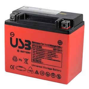 USB UTX12-BS 12V 12 Ah Motorsiklet Aküsü