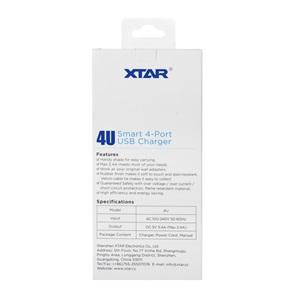 Xtar 4U - 27W 4 Port USB Pil Şarj Cihazı