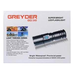 Greyder GD-340 Şarj Edilebilir Ledli El Feneri