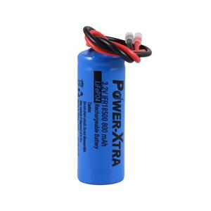 Power-Xtra IFR18500 - 3.2V 800 Mah LiFePO4 Şarjlı Pil -Kablolu