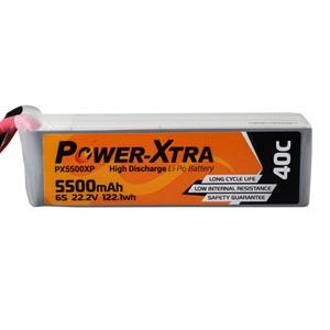 Power-Xtra PX5500XP - 6S1P - 22.2V 5500 mAh Li-Polymer Pil -40C