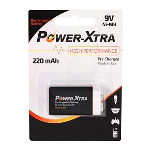 Power-Xtra 9V 220 Mah Kullanıma Hazır Şarjlı Pil - Tekli Blister