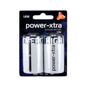 Power-Xtra LR20/D Size Alkaline Pil - 2li Blister