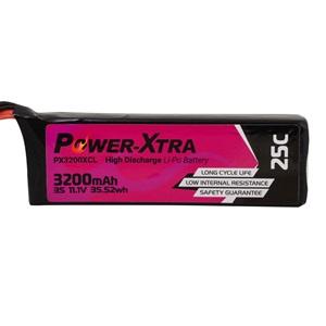 Power-Xtra PX3200XCL -3S1P - 11.1V 3200 mAh Li-Polymer Pil -25C