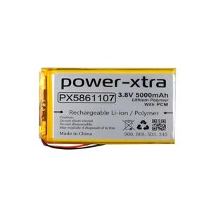 Power-Xtra PX5861107 - 3.8V 5000 mAh Li-Polymer Pil - Devreli - 5.0A