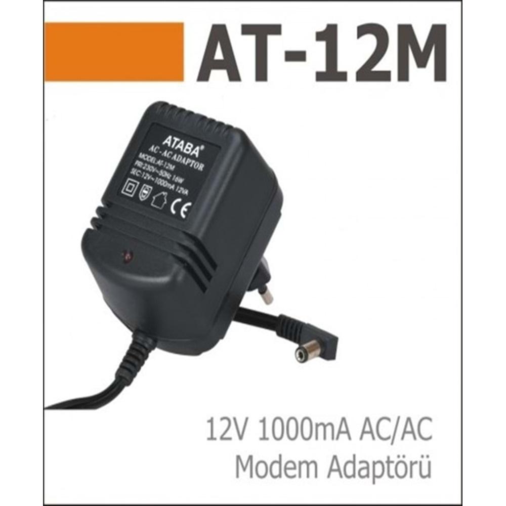 Ataba AT-12M 12V 1000 mAh AC-AC Modem Adaptörü