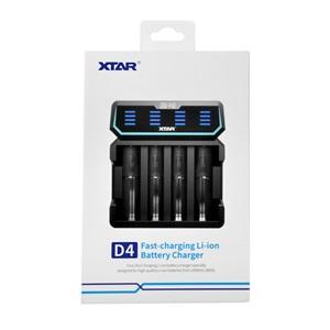 Xtar D4 - Taşınabilir Hızlı Li-ion Pil Şarj Cihazı / 4lü