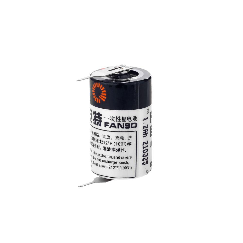 Fanso ER14250 - 1/2AA-2PT - 3.6V Li-SOCI2 Lithium Pil