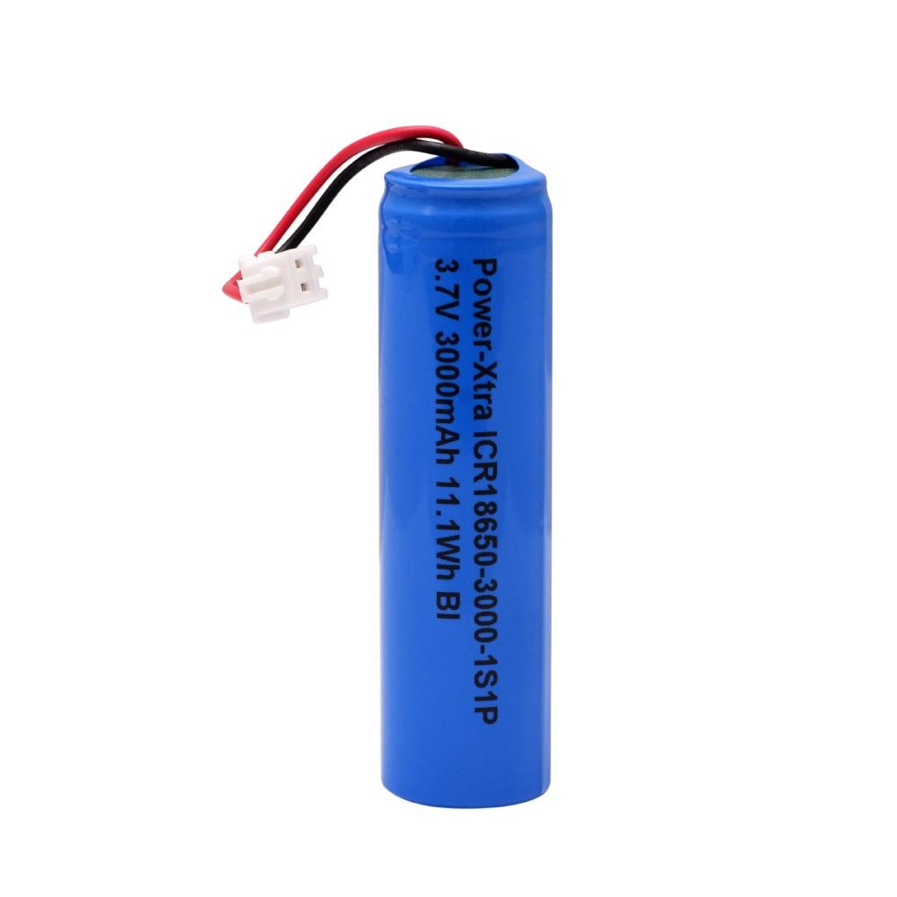 Power-Xtra 1S1P - 3.7V 3000 mAh - 18650 - Li-on Batarya -Soketli