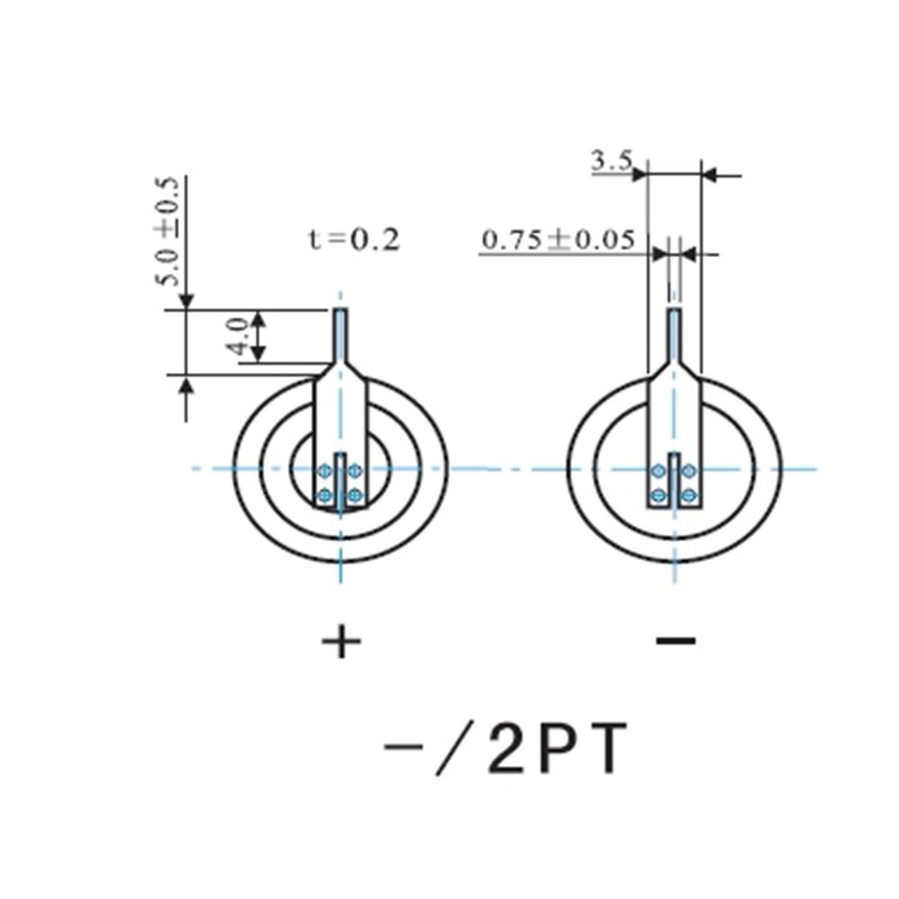 GMB 3.6V ER14250/2PT Lithium Pil